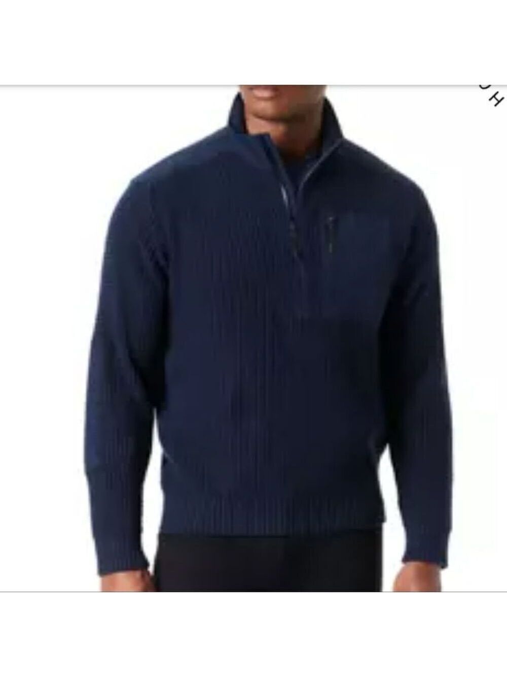 Bass Outdoor Men's 1/4 Zip Sweater 2XL Cotton